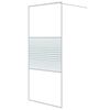 vidaXL Paroi de douche Blanc 90x195 cm Verre ESG transparent