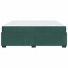 vidaXL Cadre de lit avec matelas Vert fonc&eacute; 180 x 200 cm tissu