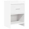 vidaXL Tables de chevet Blanc 40 x 30 x 60 cm Bois d'ing&eacute;nierie