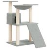 vidaXL Arbre &agrave; chat avec griffoirs en sisal Gris clair 83 cm