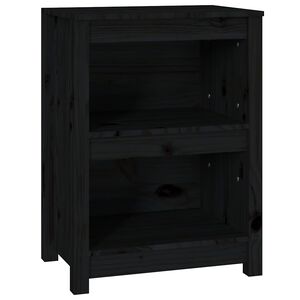 vidaXL Biblioth&egrave;que Noir 50x35x68 cm Bois de pin massif