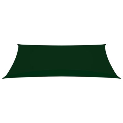 vidaXL Voile de parasol tissu oxford rectangulaire 2x5 m vert foncé