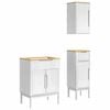 vidaXL Ensemble de mobilier de salle de bain FLORO 3 pi&egrave;ces Blanc