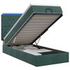 vidaXL Lit coffre avec matelas et LED Vert fonc&eacute; 90 x 190 cm Velours