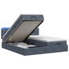 vidaXL Lit coffre avec matelas et LED Gris fonc&eacute; 160 x 200 cm Velours