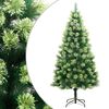 vidaXL Sapin de Noël artificiel à charnières avec support 240 cm