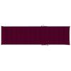 vidaXL Chaise longue avec coussin rouge bordeaux Bois de teck solide
