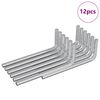 vidaXL Cl&eacute; hexagonale 12 pi&egrave;ces Argent&eacute; 22 x 66 mm Acier