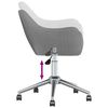 vidaXL Chaise pivotante de salle &agrave; manger Gris clair Tissu