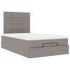 vidaXL Cadre de lit ottoman avec matelas taupe 120x200 cm tissu