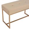vidaXL Banc d'entr&eacute;e beige 80 cm velours
