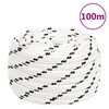 vidaXL Corde de bateau tress&eacute; Blanc 20 mmx100 m Polyester