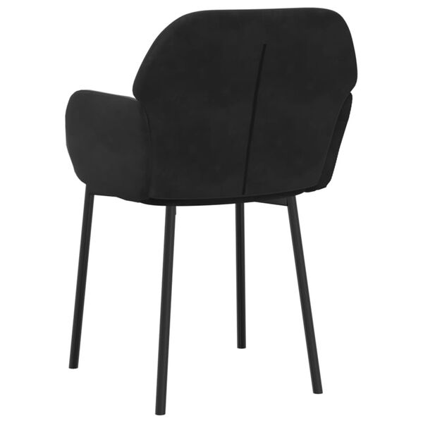 vidaXL Chaises &agrave; manger lot de 2 Noir Velours
