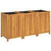 vidaXL Jardini&egrave;re avec doublure 150x50x75 cm bois massif d'acacia