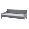 vidaXL Cadre de lit de jour avec matelas en mousse Gris clair Tissu