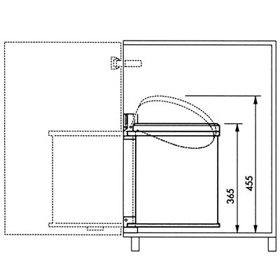 Hailo Poubelle Compact-Box Taille M 15 L Acier Inoxydable 3555-101