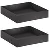 vidaXL Cache-pot de jardin 2 pc Noir 80 x 80 x 20 cm