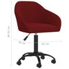 vidaXL Chaise pivotante de salle &agrave; manger Rouge bordeaux Velours