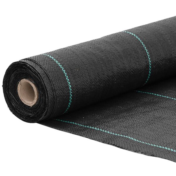 vidaXL Membrane anti-mauvaises herbes noire 0,5 x 50 m PP