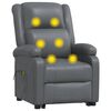 vidaXL Fauteuil de massage Gris Similicuir