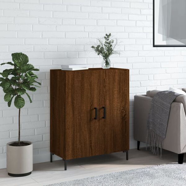 vidaXL Buffet ch&ecirc;ne marron 69,5x34x90 cm bois d'ing&eacute;nierie