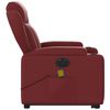 vidaXL Fauteuil inclinable de massage électrique rouge bordeaux
