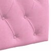 vidaXL T&ecirc;te de lit suspendue Montage mural Rose 100 x 55 x 7 cm tissu
