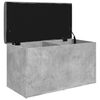 vidaXL Banc de rangement gris b&eacute;ton 82x42x45 cm bois d'ing&eacute;nierie