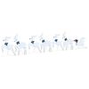 vidaXL Rennes LED 7 pc Argent&eacute; 43 x 18 x 66 cm tissu