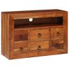 vidaXL Buffet avec tiroir Marron 80 x 30 x 55 cm Bois d'acacia massif