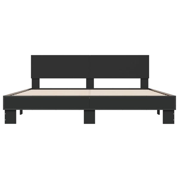 vidaXL Cadre de lit sans matelas noir 180x200 cm