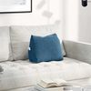vidaXL Coussin de Dos Bleu 45 x 20 x 35 cm Tissu en velours c&ocirc;tel&eacute;