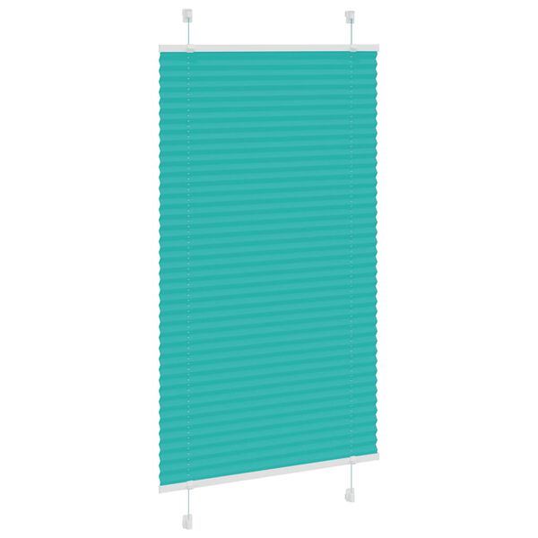 vidaXL Store pliss&eacute; vert p&eacute;trole 80x150 cm largeur du tissu 79,4 cm
