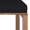 vidaXL Canap&eacute; de milieu palette de jardin avec coussins noir