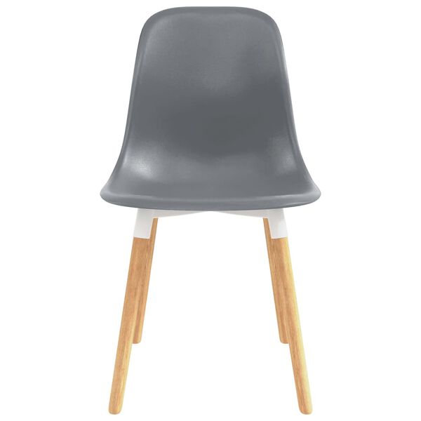 vidaXL Chaises &agrave; manger lot de 4 Gris Plastique