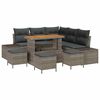 vidaXL Ensemble de canap&eacute; de jardin 9 pc Gris Poly rotin