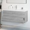 vidaXL Meuble lavabo avec bassin int&eacute;gr&eacute; Sonoma gris Bois d'ing&eacute;nierie
