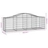 vidaXL Paniers &agrave; gabions arqu&eacute;s 25 pcs 200x50x60/80 cm fer galvanis&eacute;