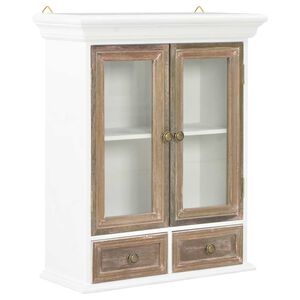 vidaXL Armoire murale Blanc 49x22x59 cm Bois d'ing&eacute;nierie