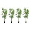 vidaXL Arbre en Bambou Artificiel 4 pi&egrave;ces Vert 60 x 18 x 190 cm