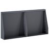 vidaXL Mur de sout&egrave;nement 2 pc 40 x 12 x 50 cm Acier Anthracite