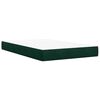 vidaXL Sommier &agrave; lattes de lit et matelas Vert fonc&eacute; 140x190cm Velours