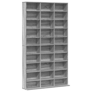 vidaXL Armoire &agrave; CD Sonoma gris 102x23x177,5 cm Bois d'ing&eacute;nierie