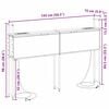 vidaXL Headboard de Rangement avec Station de Charge Ch&ecirc;ne fum&eacute;