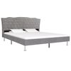 vidaXL Lit avec matelas &agrave; m&eacute;moire de forme Gris clair Tissu 180x200 cm
