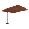 vidaXL Parasol de jardin déporté avec mât en aluminium Terre cuite 400 x 300 cm