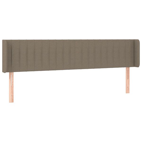 vidaXL T&ecirc;te de lit &agrave; LED Taupe 183x16x78/88 cm Tissu
