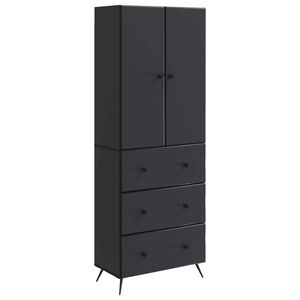 vidaXL Ensemble de Meubles 2 pcs Noir 66 x 34,5 x 90 cm