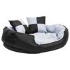 vidaXL Coussin r&eacute;versible lavable pour chien Gris et noir 85x70x20 cm