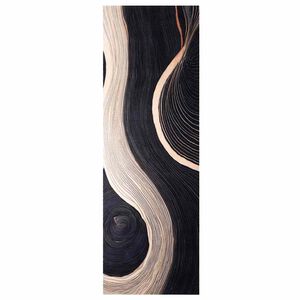 vidaXL Tapis de Cuisine Noir 180 x 60 cm Velours